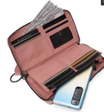 Pink Cow Print Concealed Carry Purse and Wallet Set