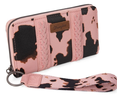 Pink Cow Print Concealed Carry Purse and Wallet Set