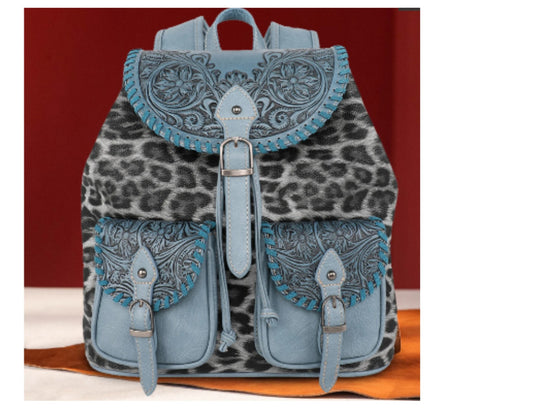 Montana West Tooled Collection Backpack - Blue